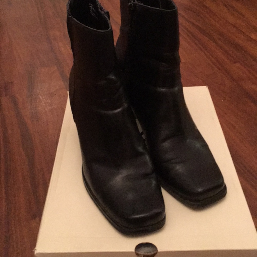 Bass Black bootie boots.